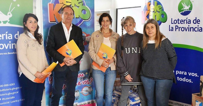 La lotería bonaerense donó una tonelada de alimentos a una fundación