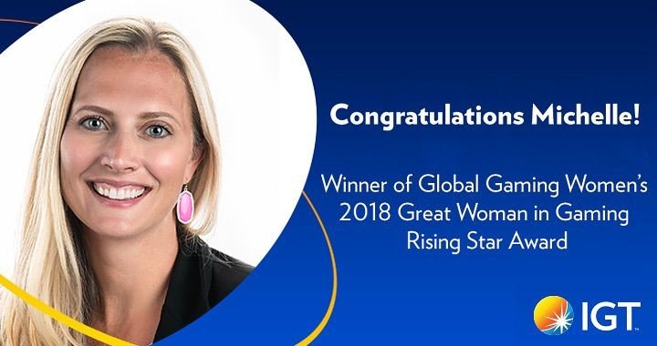 IGT Senior Manager of Global Communications Michelle Schenk is honored by Global Gaming Women