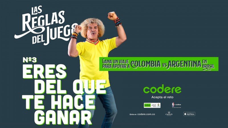 Codere Apuestas propone una campaña de marketing protagonizada por un ídolo del fútbol colombiano