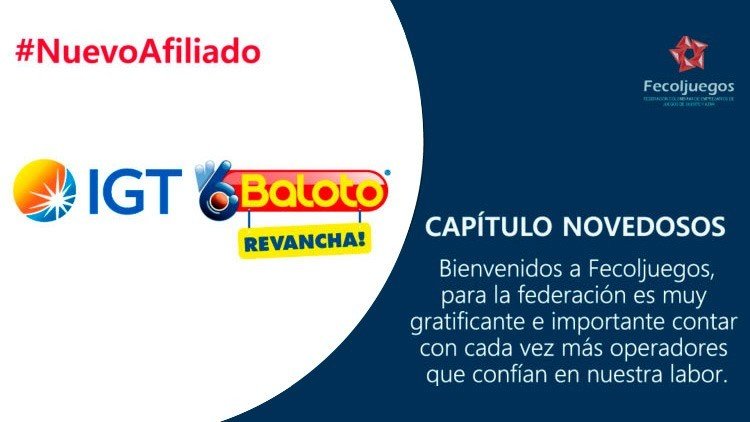 Baloto es el nuevo afiliado de Fecoljuegos