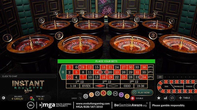 Evolution releases instant multi-wheel live roulette game
