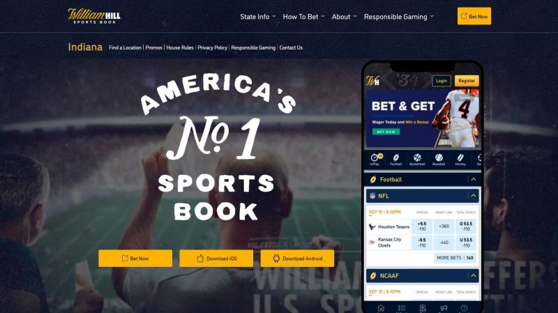 William Hill launches its sports betting app and website in Indiana