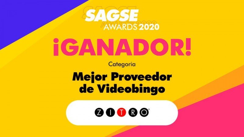 Zitro se llevó el SAGSE Awards 2020 a 'Mejor proveedor de video bingo'