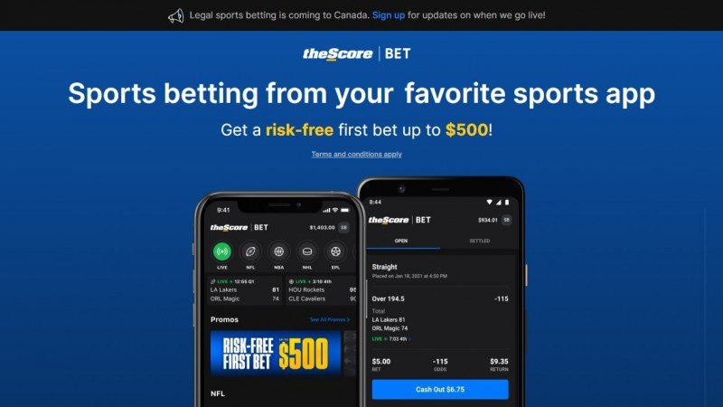 theScore readies to launch sports betting in Ontario, enter at least 4 US states
