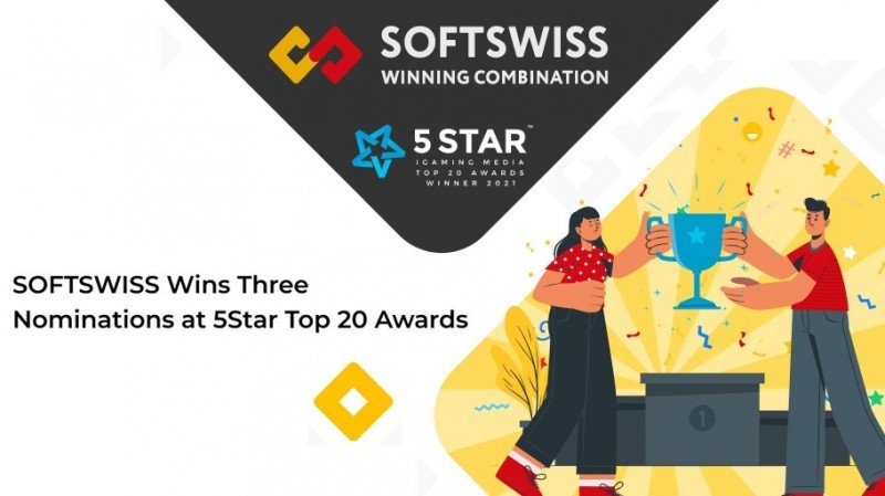 Softswiss gana tres premios en la ceremonia 5STAR Top 20 2021
