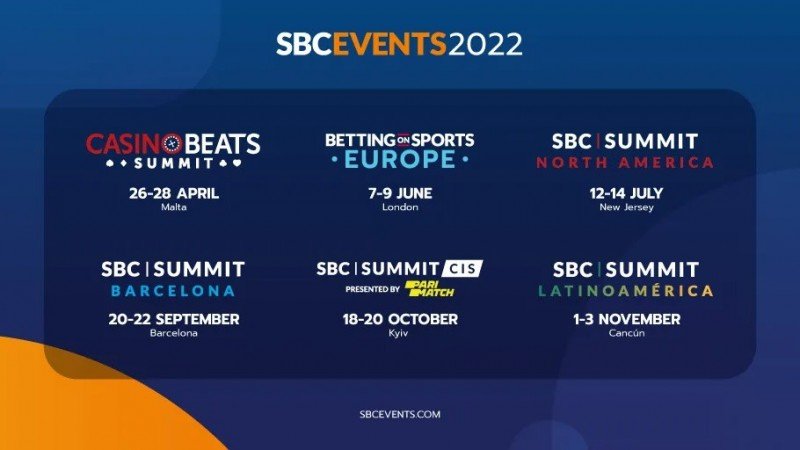 SBC releases 2022 in-person events calendar for Europe, US, CIS and LatAm
