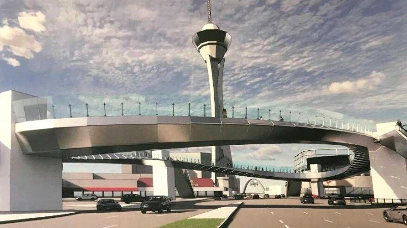Las Vegas Strip sumaría un futurista puente peatonal de US$ 40 millones en 2024