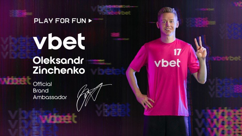 El futbolista Oleksandr Zinchenko es el nuevo embajador de VBET
