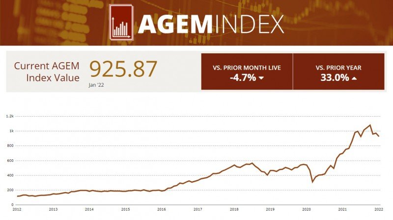 AGEM Index shows 4.7% monthly drop in January amid broad market decline