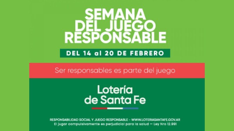 Lotería de Santa Fe anuncia actividades por la semana del juego responsable