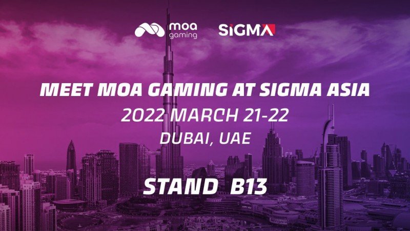 MOA Gaming to showcase latest products and novelties at SiGMA Asia 2022