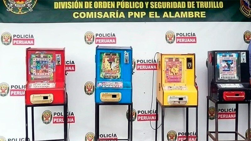 Perú: incautan tragamonedas sin documentación en Trujillo