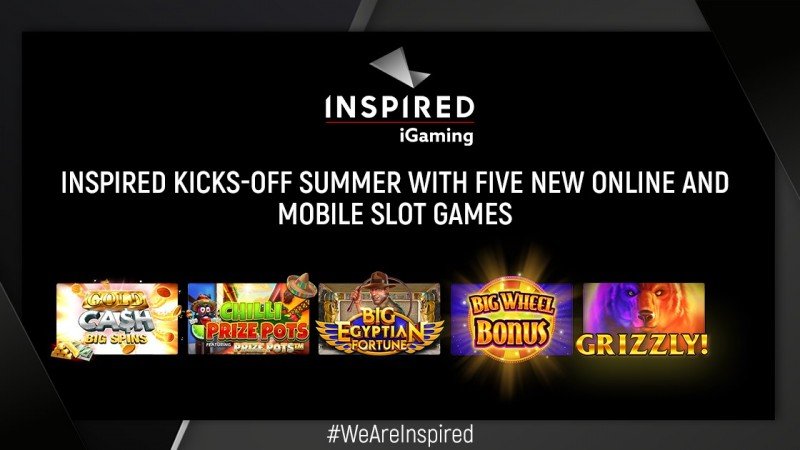 Inspired launches five new online and mobile slot titles