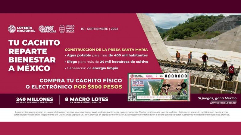 El Gobierno de la Ciudad de México decidió exonerar de impuestos a los ganadores de un sorteo de la Lotería Nacional