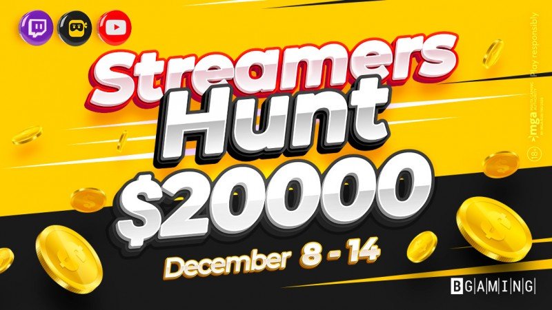 Los ganadores del 'Streamers Hunt' de BGaming se repartirán USD 20 mil en efectivo