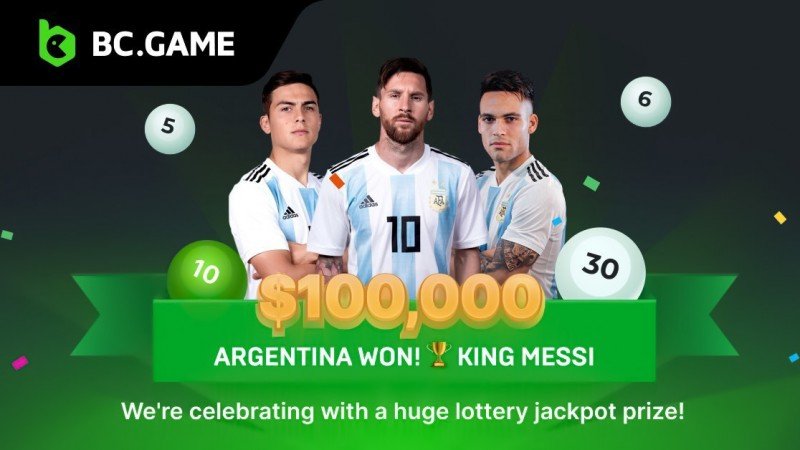 BC.GAME lanzó una lotería de más de USD 100.000 por el triunfo de Argentina en el Mundial