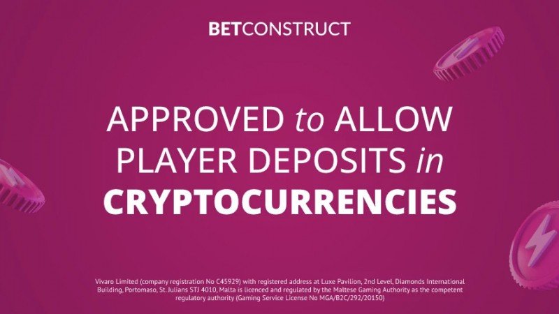   BetConstruct obtiene aprobación de la MGA para permitir depósitos en criptomonedas