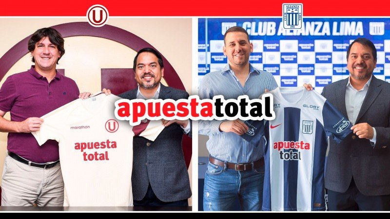 Apuesta Total será el principal sponsor de dos grandes equipos del fútbol peruano: Alianza Lima y Club Universitario