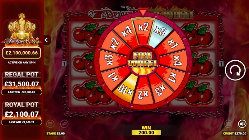 Blueprint Gaming debuta con su nueva slot de rodillos 7's Deluxe Fire Wheel Jackpot King