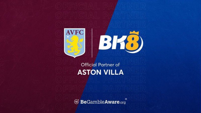Reino Unido: la casa de apuestas BK8 será el sponsor principal del club Aston Villa hasta 2026