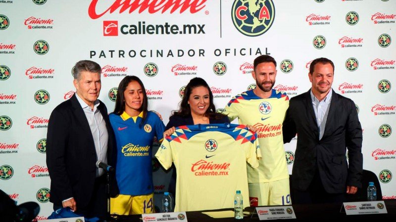 Caliente.mx renovó su patrocinio con el club América de México y su logo estará en el frente de las camisetas