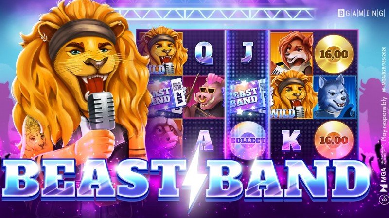 BGaming propone un concierto de "rock salvaje" en su nueva slot Beast Band