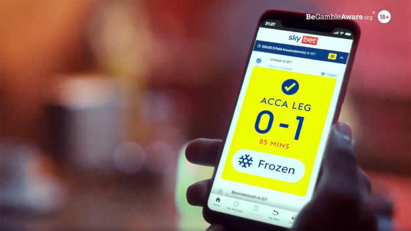 Sky Bet launches campaign promoting AccaFreeze, a new offering that allows bettors to freeze a winning score