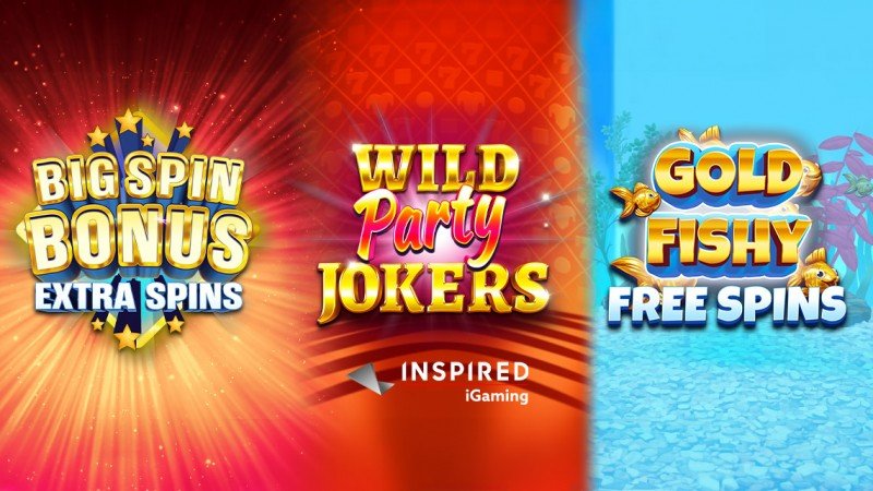 Inspired presentó sus tres nuevas slots Big Spin Bonus Extra Spins, Gold Fishy Free Spins y Wild Party Jokers