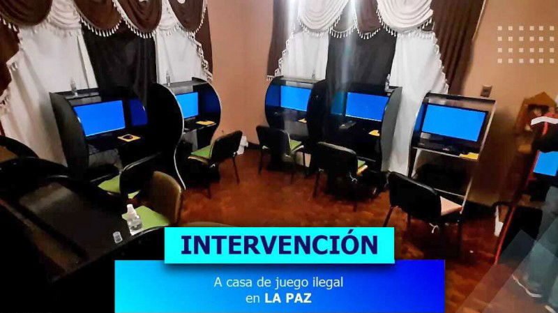 Bolivia: La AJ decomisó nueve equipos de juego ilegal en La Paz e intervino un centro de póker clandestino en Cochabamba