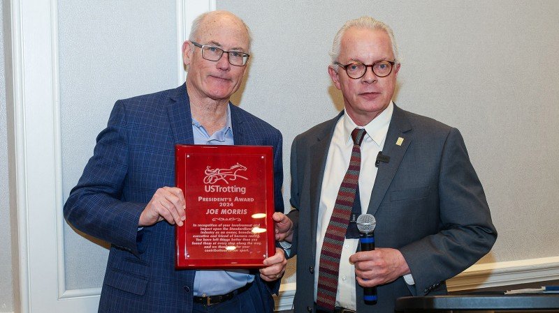 Caesars SVP of Racing Joe Morris receives 2024 USTA President’s Award for service to horse racing community