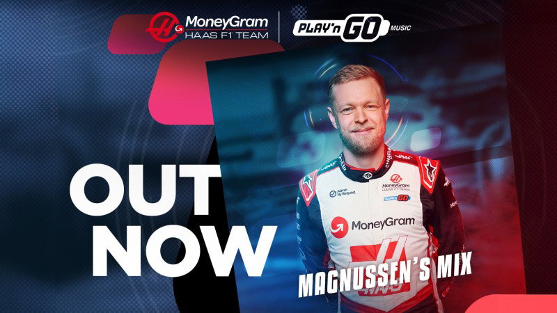 Play'n GO Music releases playlist inspired by MoneyGram Haas F1 driver Kevin Magnussen's favorite music