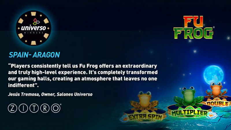 Zitro's Fu Frog multigame arrives at Jetnasa Group's Salones Universo in Aragon