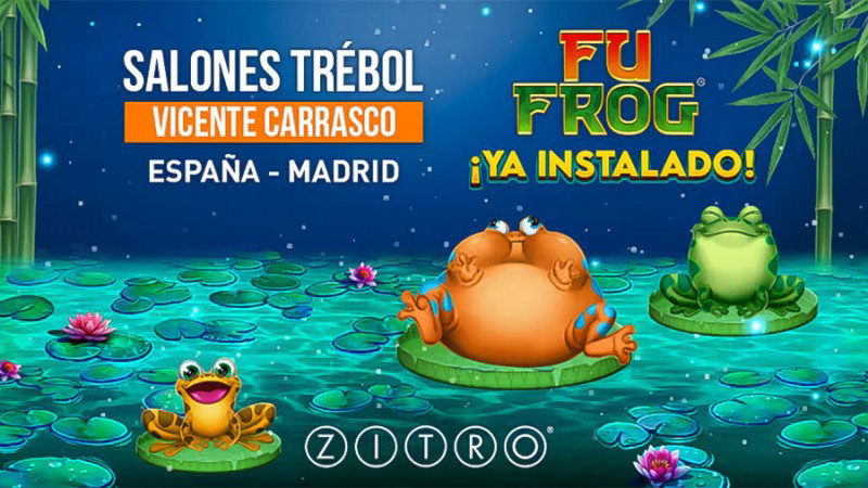 Zitro celebra la llegada de su juego Fu Frog a los salones Trébol del Grupo Vicente Carrasco en Madrid