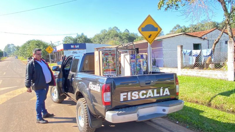 Paraguay: La Fiscalía allanó un local de tragamonedas ilegales en la ciudad de Cambyretá
