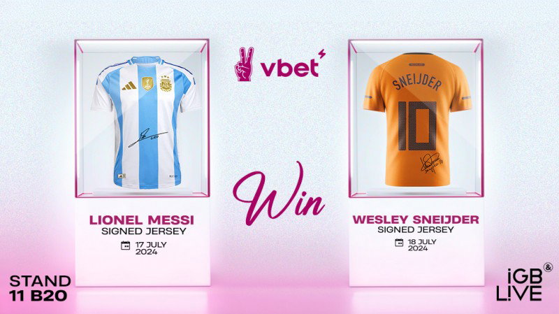 VBET sorteará camisetas firmadas por Lionel Messi y Wesley Sneijder durante iGB L!VE 2024