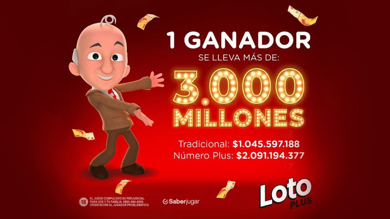 La Lotería de la Ciudad de Buenos Aires entregó un premio histórico de más de USD 3 millones con el juego Loto Plus