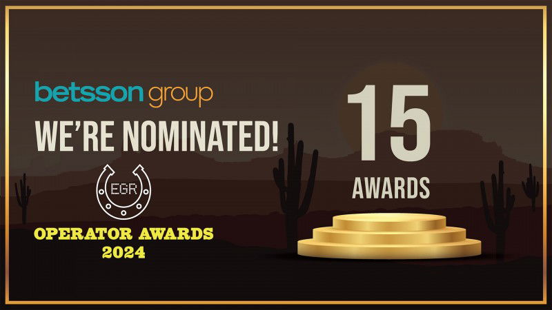 El Grupo Betsson fue nominado en 15 categorías de los EGR Operator Awards 2024