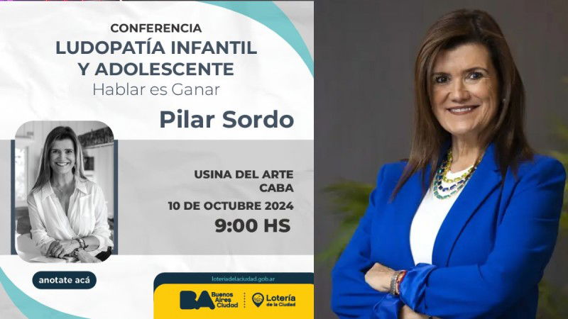 La experta Pilar Sordo brindará una charla sobre ludopatía en la Ciudad de Buenos Aires