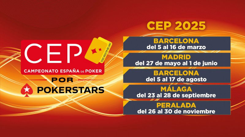 Anuncian el calendario del Campeonato de España de Poker para la temporada 2025