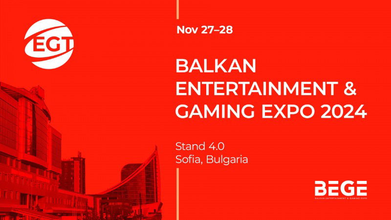 EGT to showcase new and established gaming solutions at 15th edition of BEGE Expo in Sofia