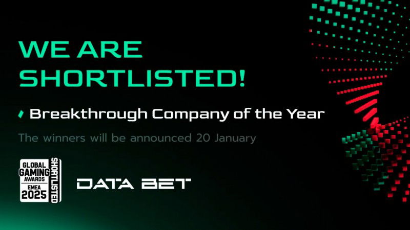 DATA.BET é indicada ao Global Gaming Awards EMEA 2025 como Empresa Revelação