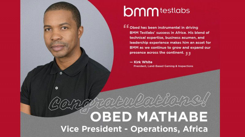 BMM Testlabs promove Obed Mathabe a vice-presidente de operações na África