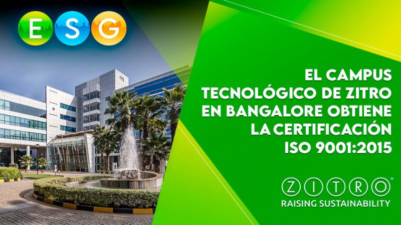 Campus de tecnologia da Zitro em Bangalore recebeu certificação ISO 9001:2015