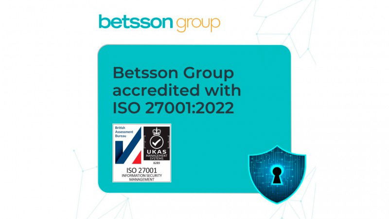 El Grupo Betsson recibió la certificación ISO 27001:2022 para sistemas de gestión de seguridad de la información