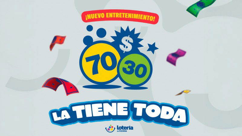 Argentina: La Lotería de Córdoba lanza el juego 70/30, con un pozo de casi USD 70.000