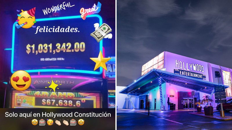 Player wins record $1 million Ainsworth jackpot at Hollywood Constitución Casino