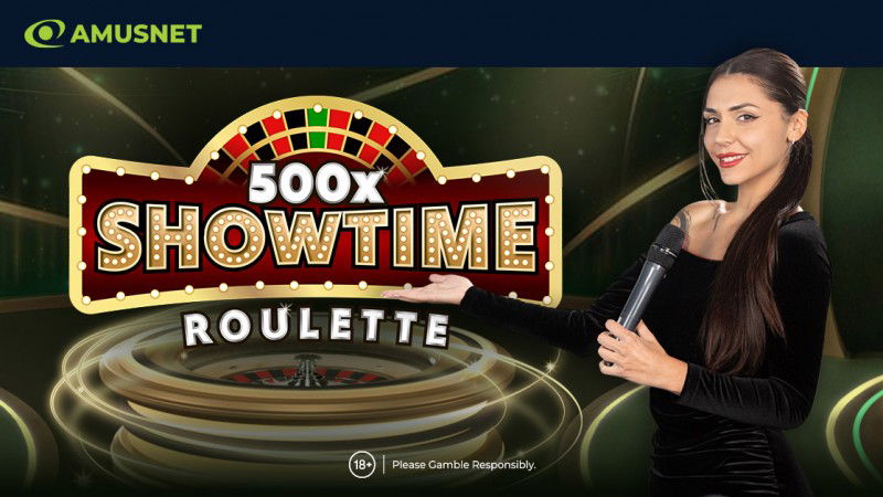 Amusnet presenta Showtime Roulette 500x y amplía su cartera de casino en vivo