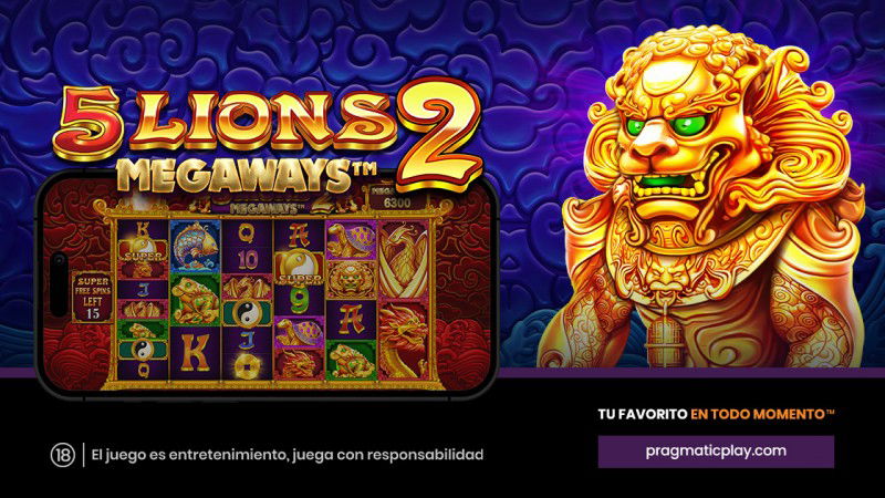 Pragmatic Play ruge con el lanzamiento de 5 Lions Megaways 2