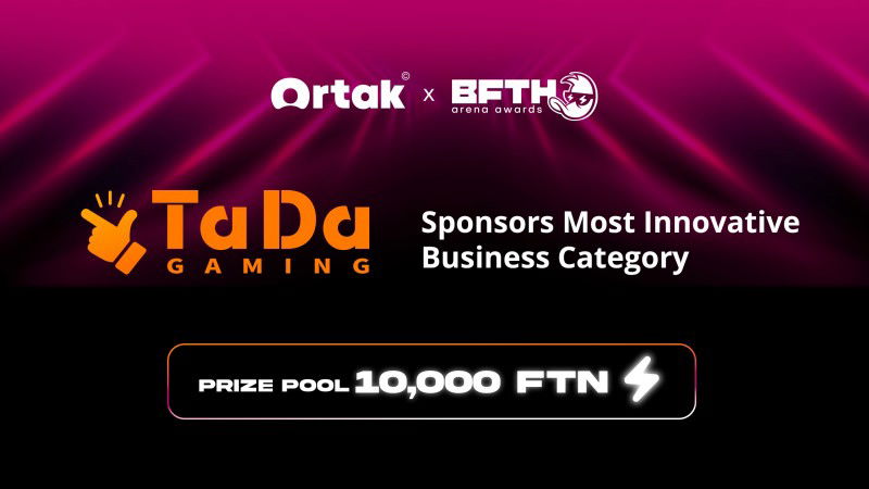 TaDa Gaming patrocinará la categoría “Empresa Más Innovadora” en los Ortak x B.F.T.H. Arena Awards 2025