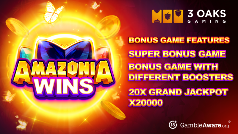 3 Oaks Gaming se mete en la selva con el lanzamiento de Amazonia Wins
